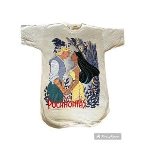 Pocahontas Vintage Nightgown Disney Vintage Pyjama Shirt 90s New With Tag O/S